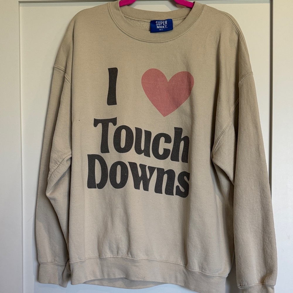 Oversized Women's Beige Sweatshirt